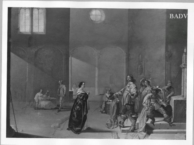Jacob Duck, Watch-room lady and officer, with other soldiers