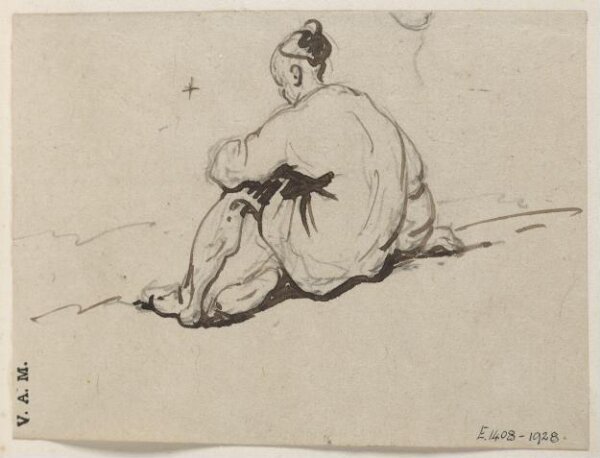 George Chinnery, A seated Chinese figure