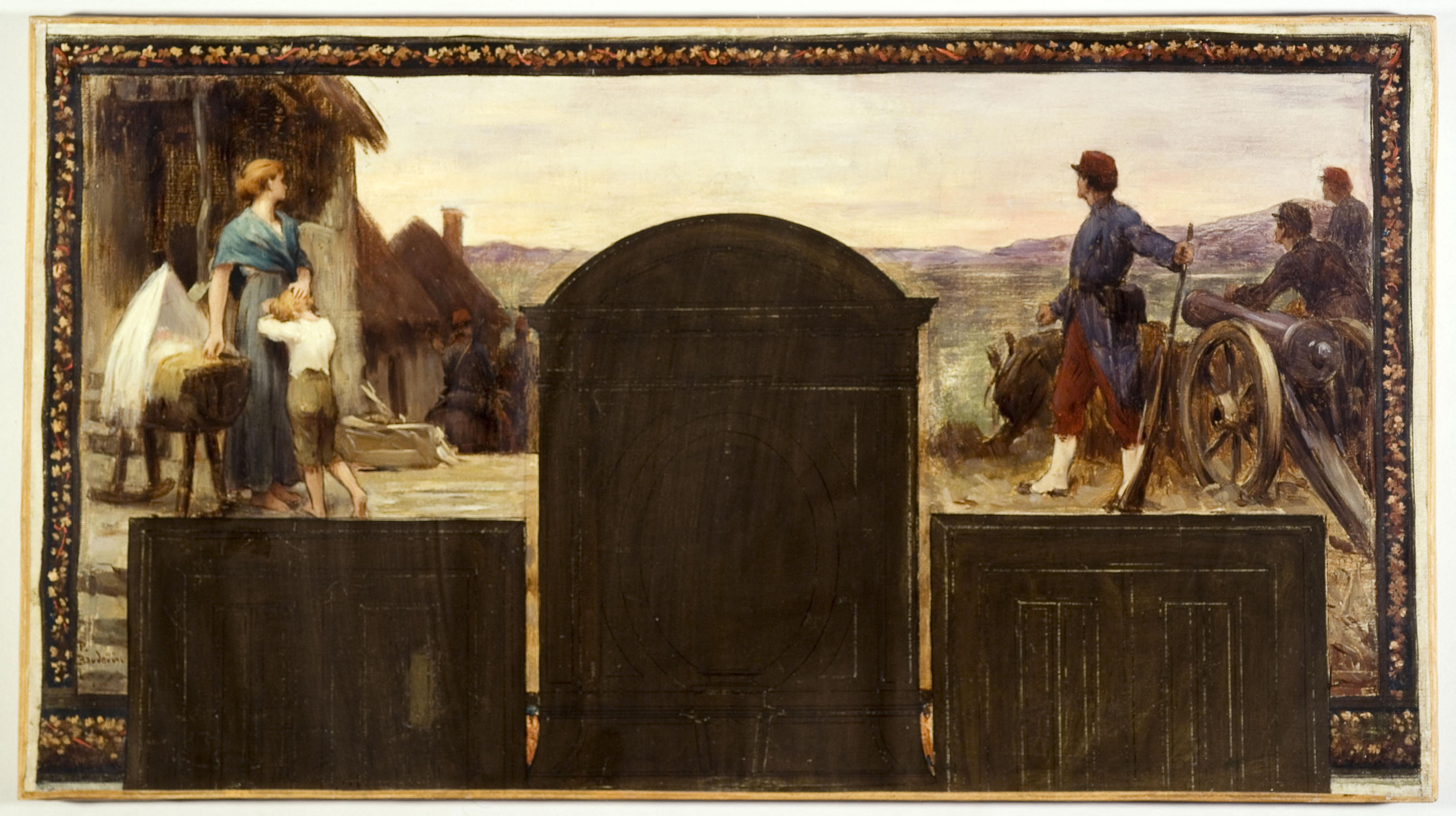 Paul-Albert Baudouin, Esquisse pour la mairie de Saint-Maur-des-Fossés : Maternité et Patrie - La défense de la Patrie