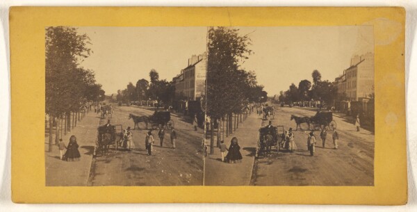 Unknown, [Main street of unidentified French or Belgium town]