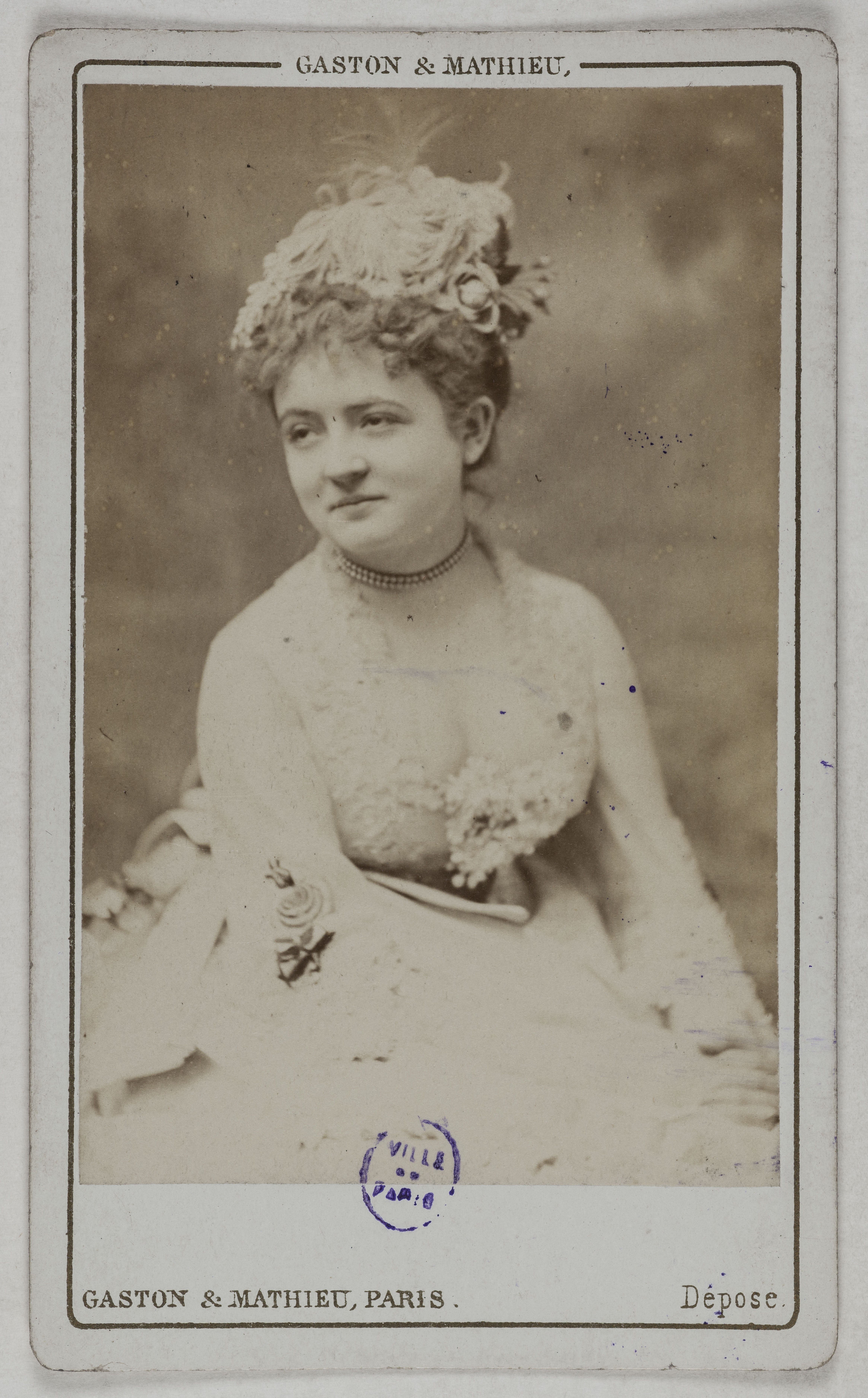 Gaston & Mathieu, Portrait de Désirée, (née Pochonnet), (?-1861), (actrice)