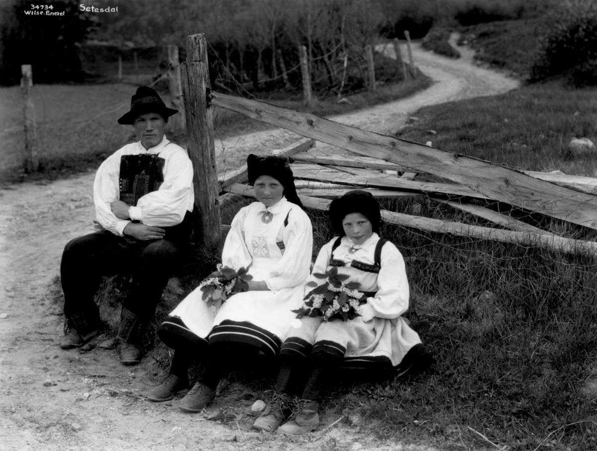 Anders Beer Wilse, Manns- og jentedrakt, Grupper.