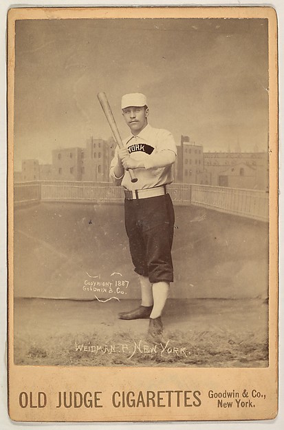Goodwin & Company, Weidman, Pitcher, New York, from the series Old Judge Cigarettes