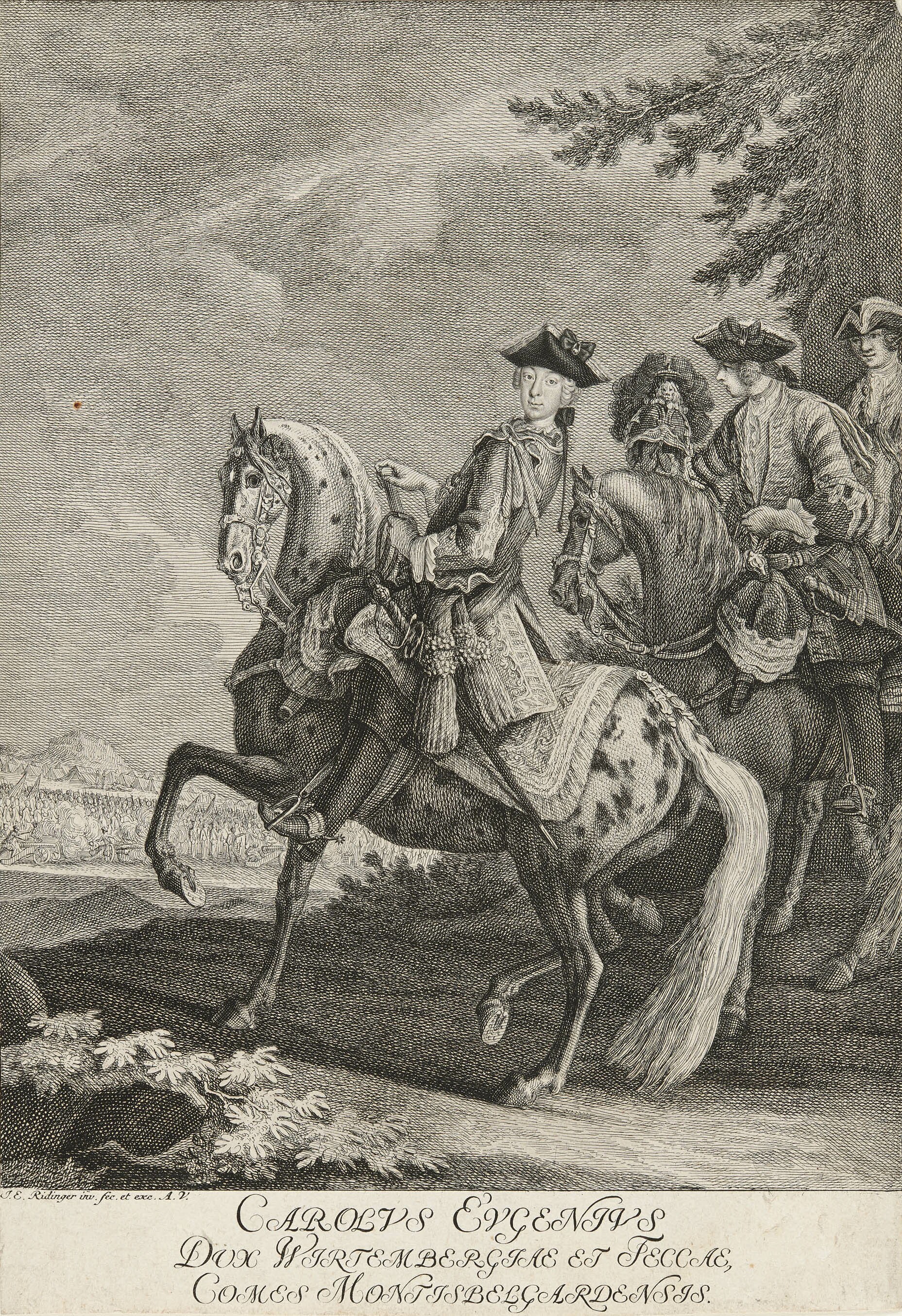 Johann Elias Ridinger, Bildnis Herzog Karl Eugen von Württemberg