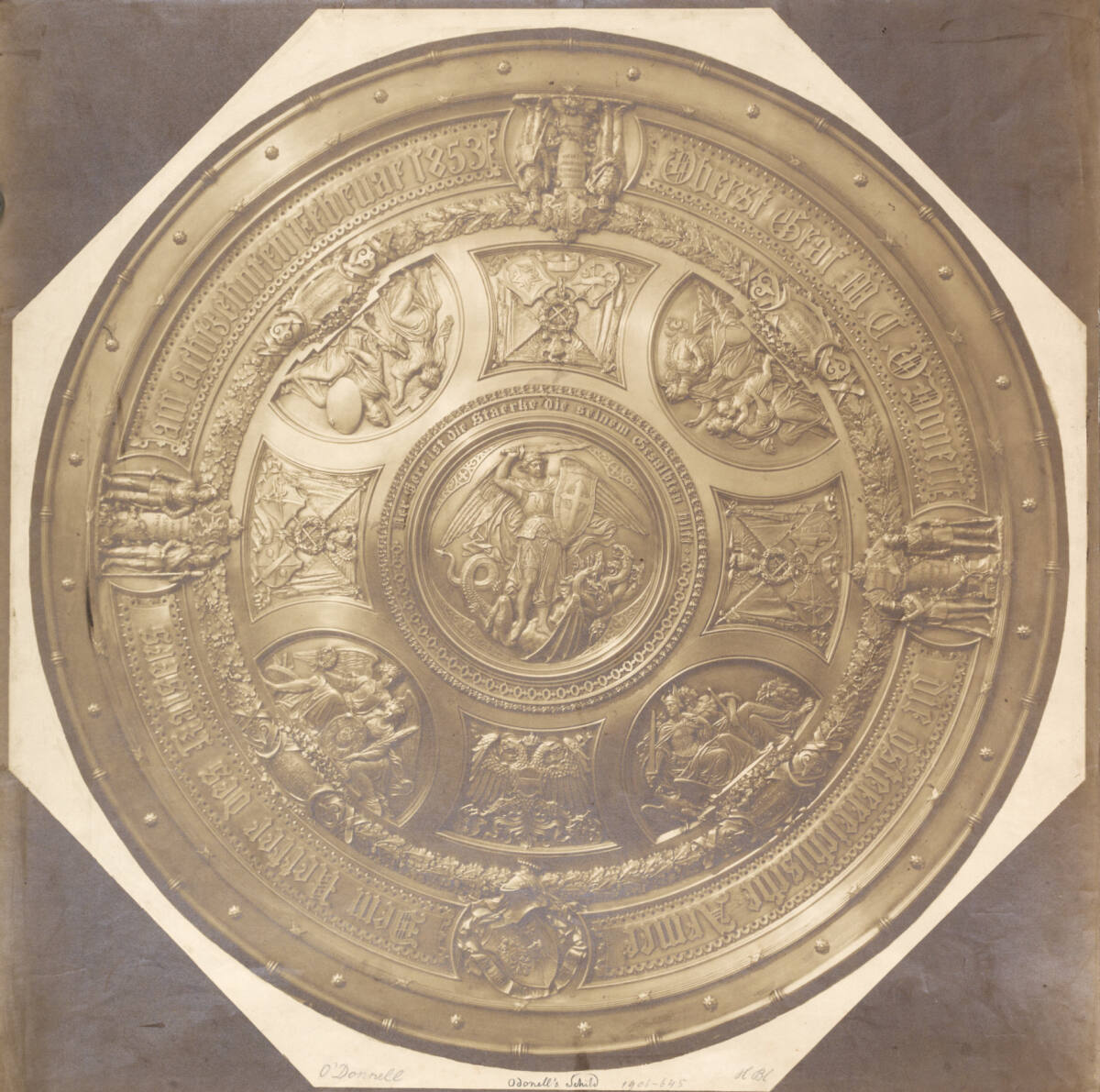 K.K.Hof-undStaatsdruckereiWien, Der Ehrenschild der österreichischen Armee für den Grafen M. C. O'Donell, Retter des Kaisers Franz Joseph I. 1853