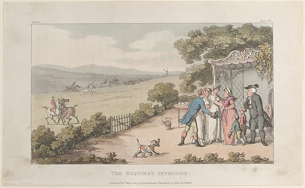 Thomas Rowlandson, The Esquire's Intrusion, from "The Vicar of Wakefield"