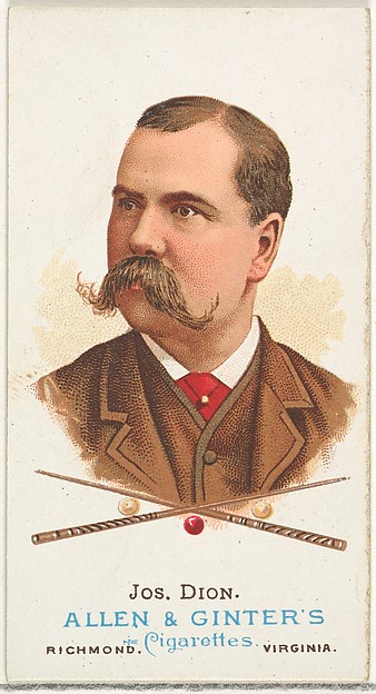Allen & Ginter, Joseph Dion, Billiard Player, from World's Champions, Series 1 (N28) for Allen & Ginter Cigarettes