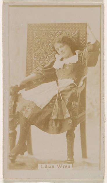 Kinney Brothers Tobacco Company, Lilian Wren, from the Actresses series (N245) issued by Kinney Brothers to promote Sweet Caporal Cigarettes