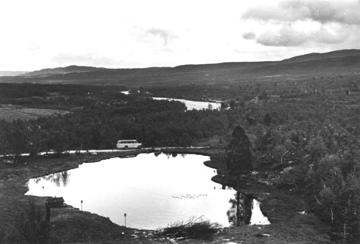 Anna Grostøl, Utsikt frå Hovden Turisthotell, Bykle 1939.