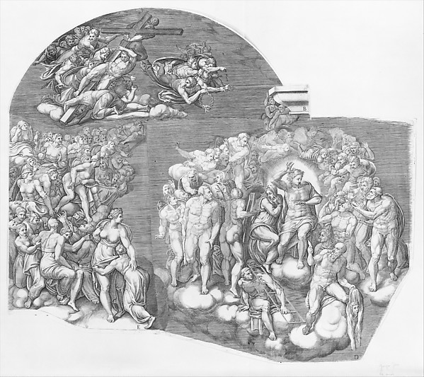 Giorgio Ghisi, Last Judgment; after Michelangelo's fresco in the Sistine Chapel