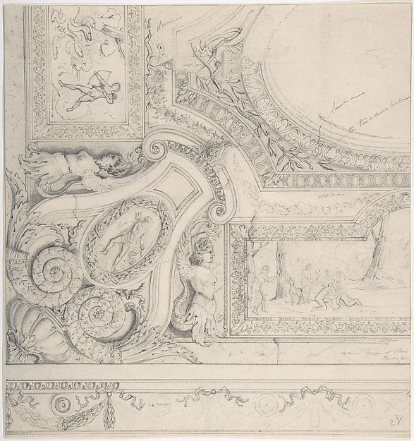 Jules-Edmond-Charles Lachaise, Design for Ceiling at Fontainebleau
