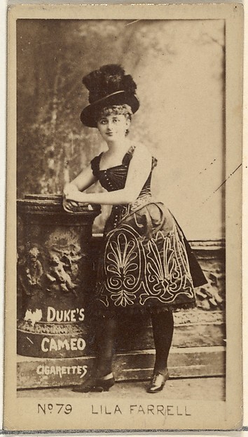 W. Duke, Sons & Co., Card Number 79, Lila Farrell, from the Actors and Actresses series (N145-4) issued by Duke Sons & Co. to promote Cameo Cigarettes
