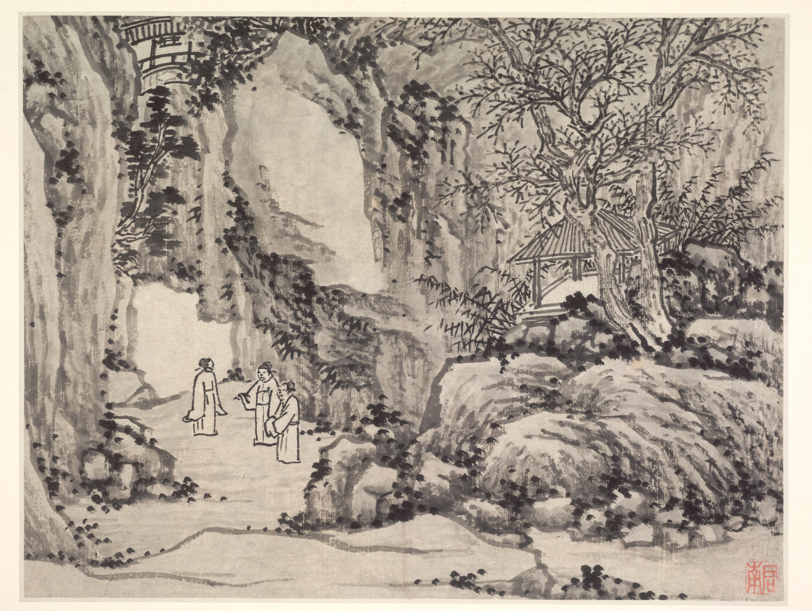 Shen Zhou, The Sword Spring, Tiger Hill, from Twelve Views of Tiger Hill, Suzhou