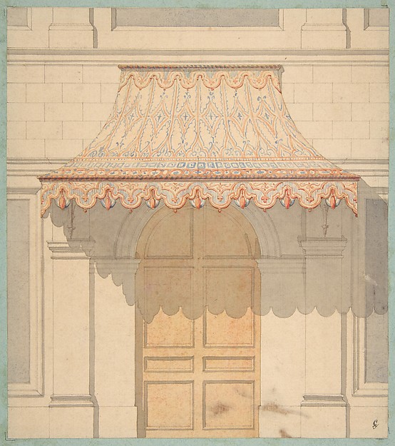 Jules-Edmond-Charles Lachaise, Design for an awning over a door, in Moorish style