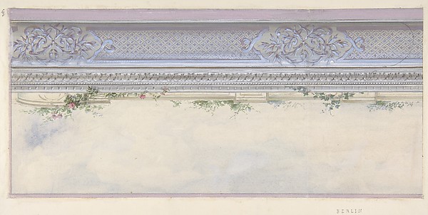 Jules-Edmond-Charles Lachaise, Design for the Decoration of a Ceiling Cove in the Hôtel de Pless, Berlin