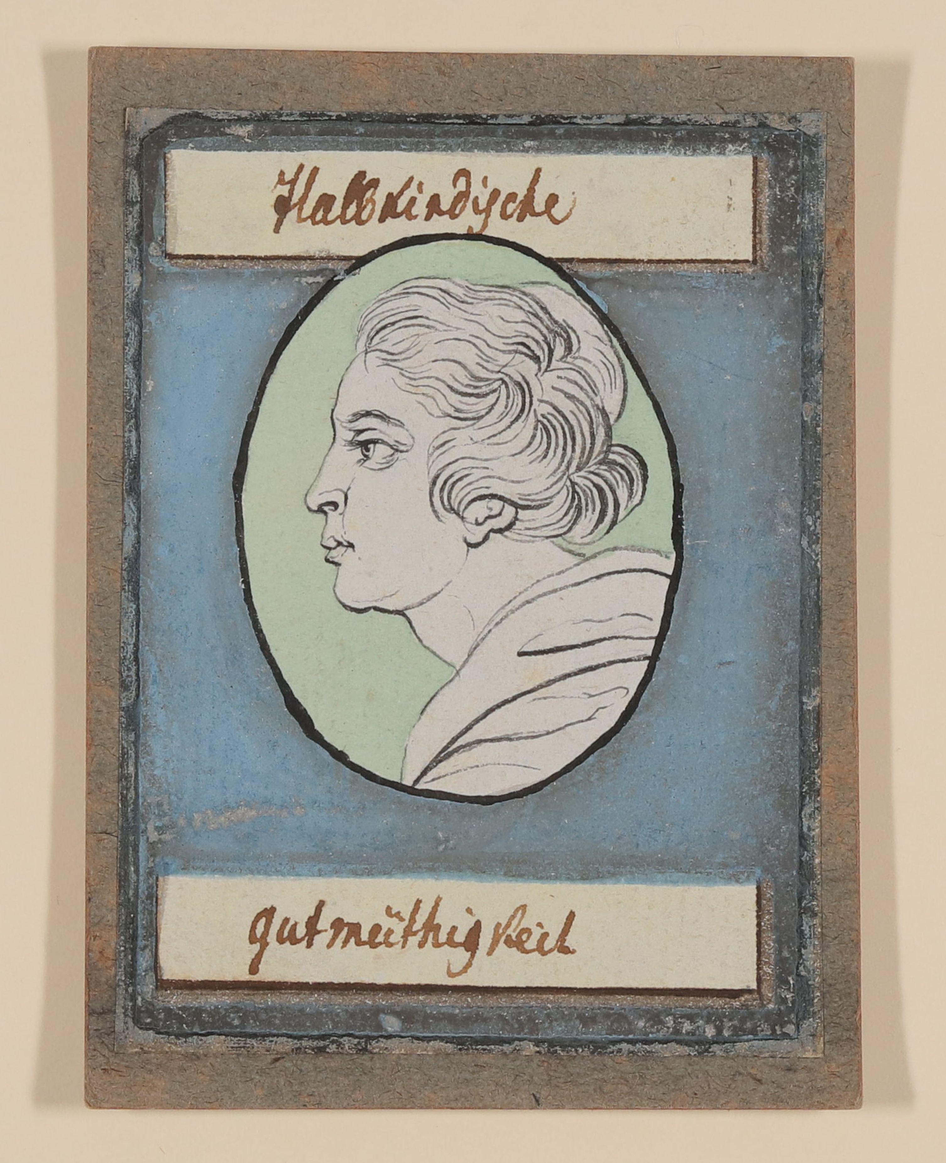 Johann Caspar Lavater, "Halbkindische Gutmüthigkeit" [Teil der Serie "Umrisse Koepfe"]