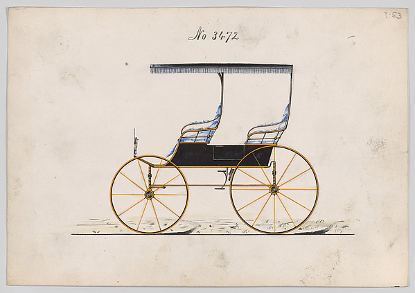 Brewster & Co., Design for Canopy Top Phaeton, no. 3472