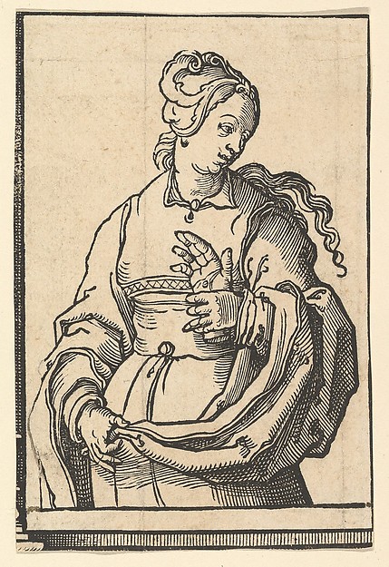 Lucas van Leyden, Tiburtine Sibyl, from the series of Sibyls