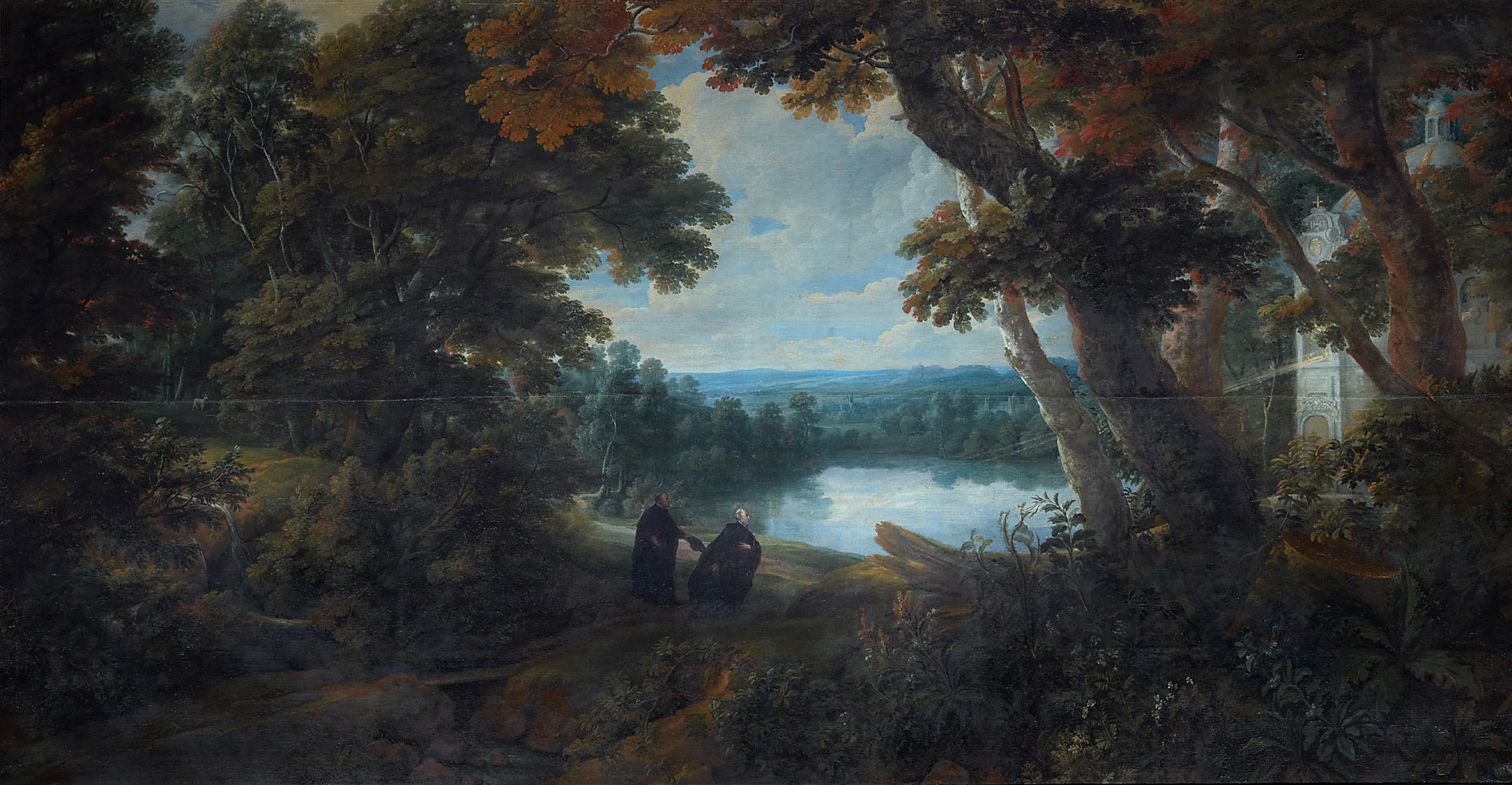 Jacques d'Arthois, Extensive forest landscape with St. Francis Borgia