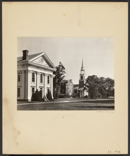 Walker Evans, [Wheaton College: Mary Lyon Hall, Science Building (1911), and Chapel]