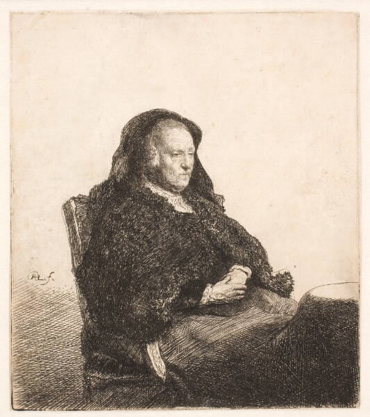 Rembrandt van Rijn, Rembrandts moder, siddende