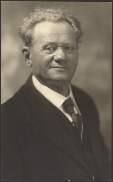 Louis Fleckenstein, [Portrait of a Man in Black Striped Suit]