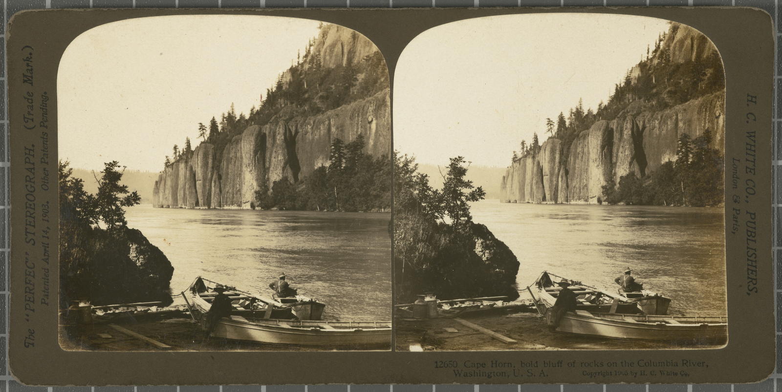 Desconegut, Cape Horn, bold bluff of rocks on the Columbia River, Washington, U.S.A. White, H.C. & Co., The\ ‘Perfec\’ Stereograph