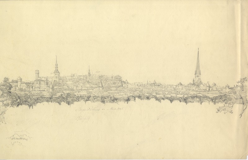 Aleksei (autor) Bogoljubov, View of Tallinn from the direction of the beacon.