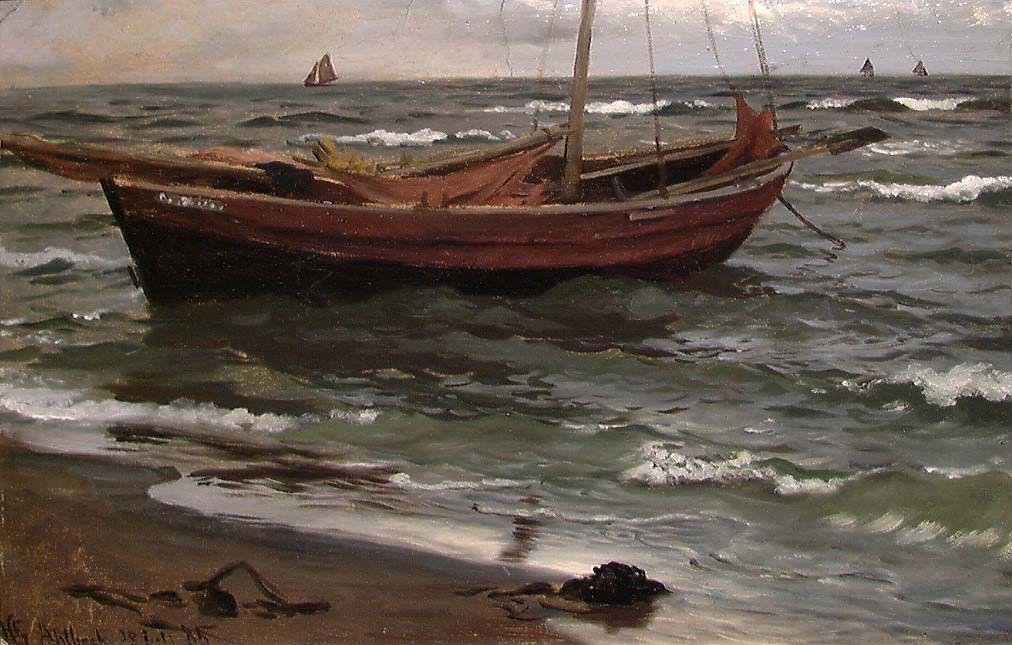 Hans Gude, Study of a Boat