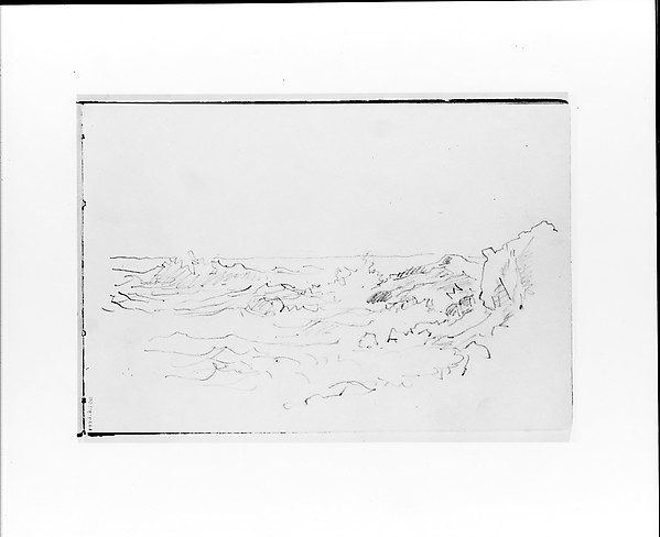 William Trost Richards, Seascape with Breaking Waves (from Sketchbook VII)