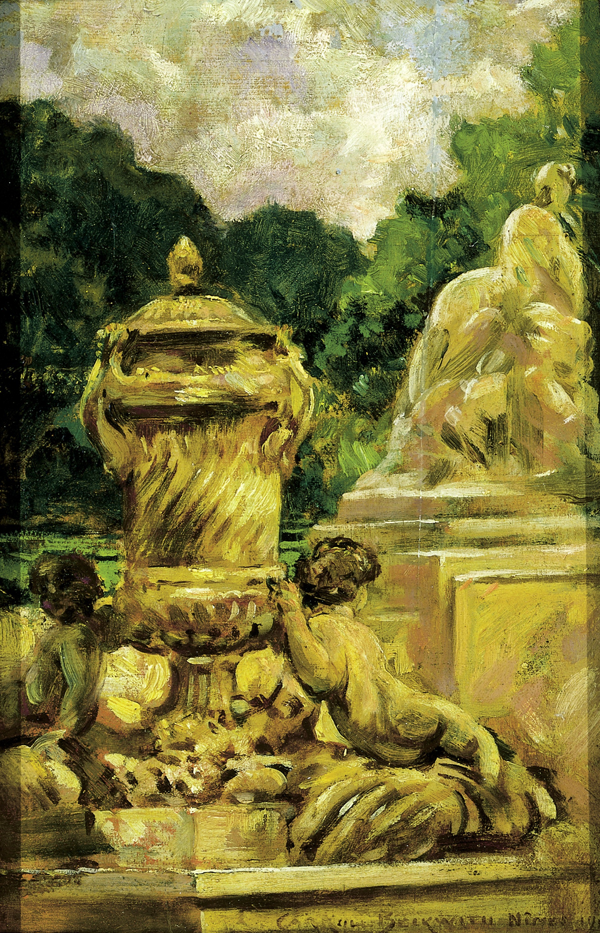 Carroll Beckwith, Jardin de la Fontaine at Nimes, France