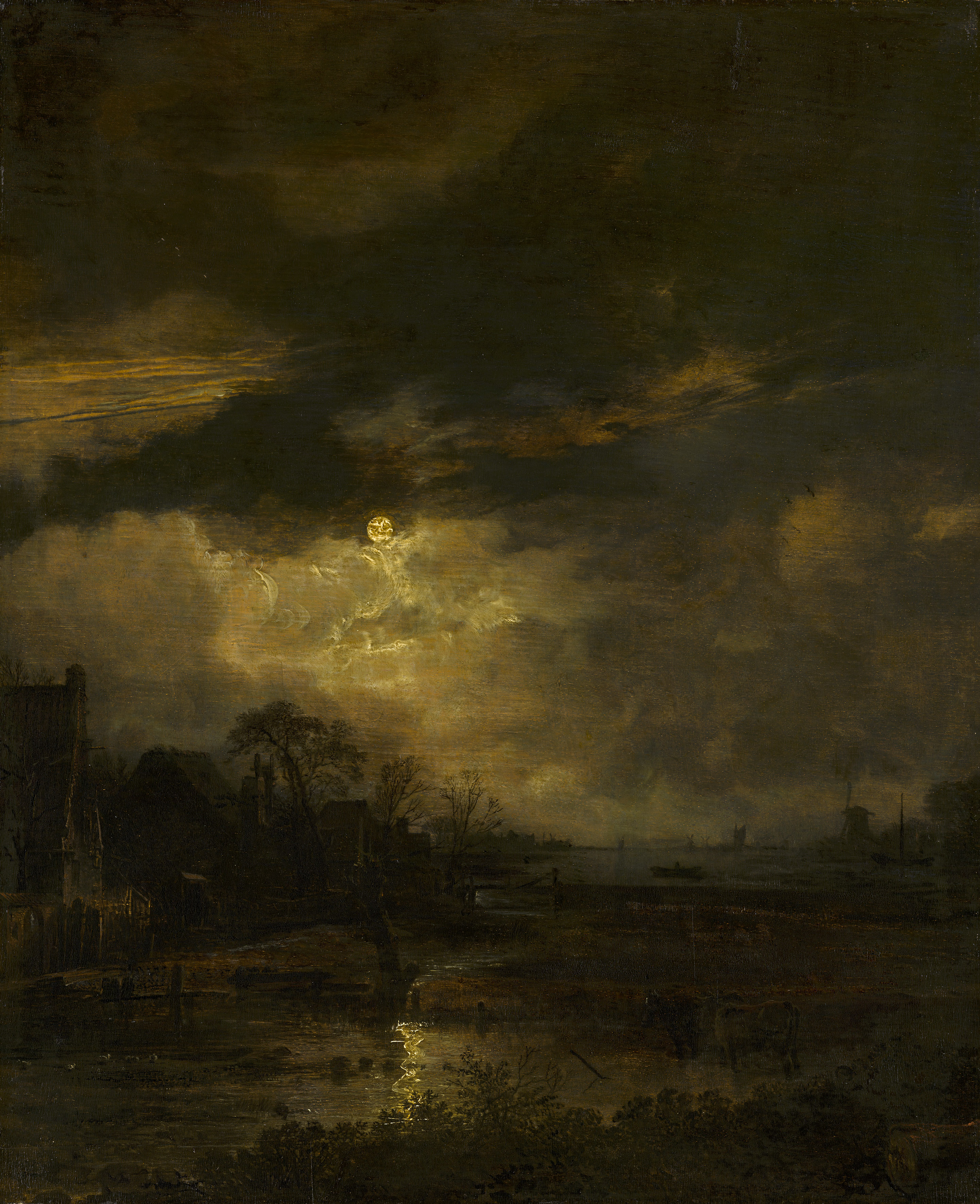 Aert van der Neer, Landschap bij zonsondergang