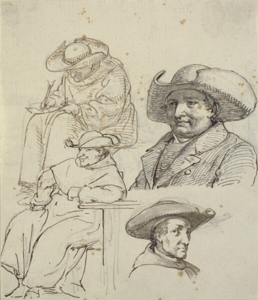 Wilhelm Marstrand, Fire studier af en præst