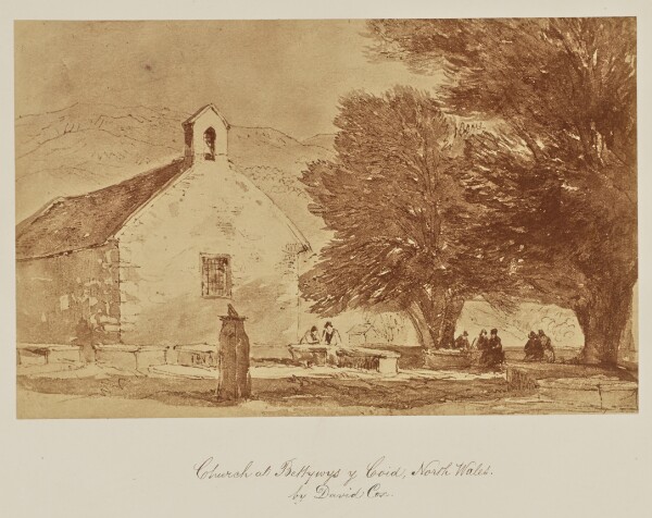 Unknown, Church at Bettywys y Coid, North Wales. by David Cox.