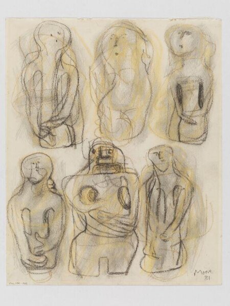 Henry Moore, Ideas for Sculpture: Six Half-Figures