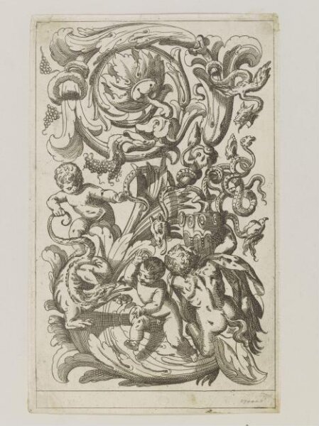 Unknown, Plate from a suite of 10 Verticle Grotesques.