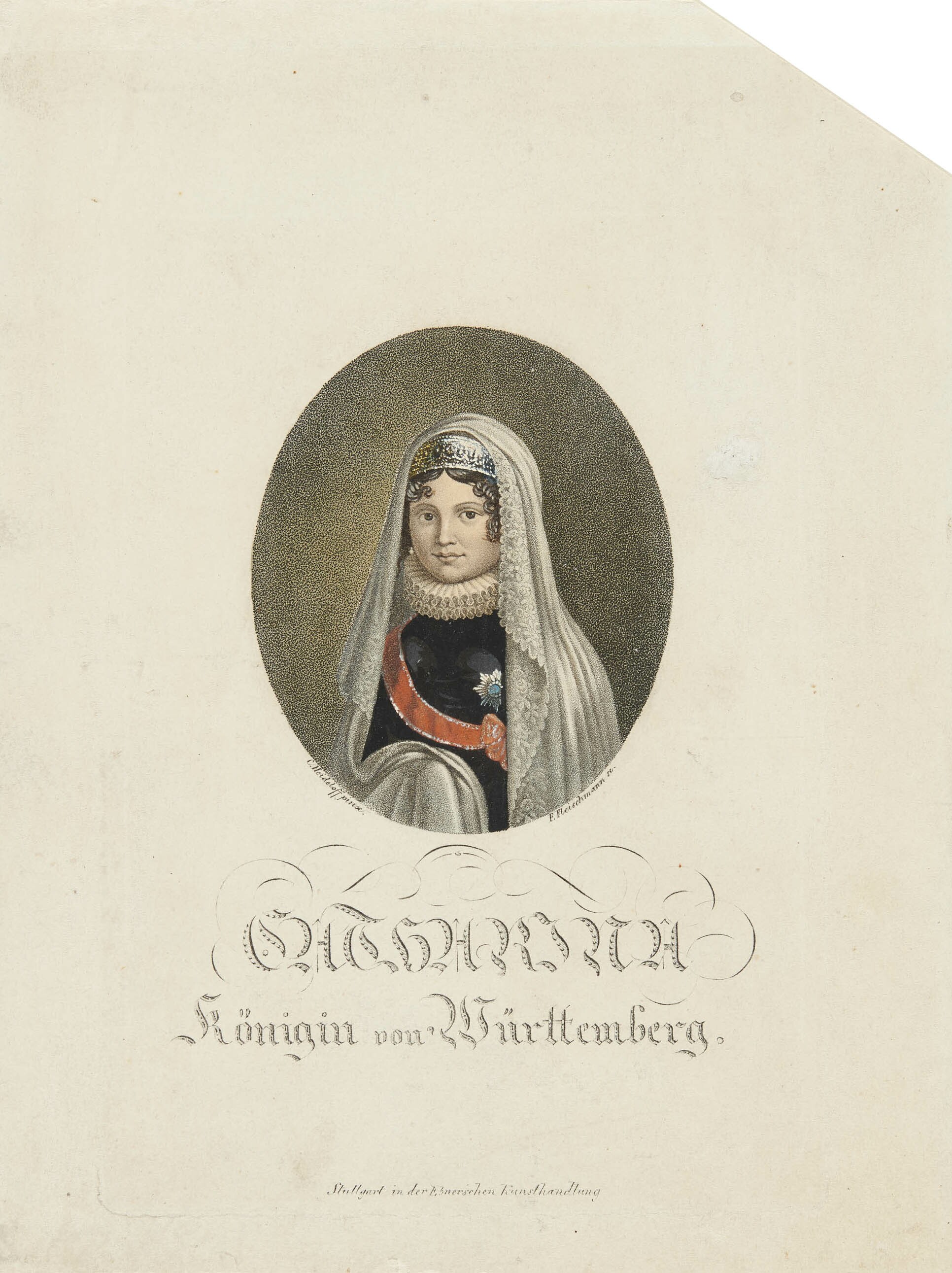 Friedrich Fleischmann, Bildnis Königin Katharina von Württemberg