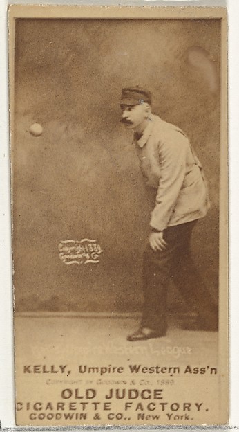 Goodwin & Company, Kelly, Umpire, Western Association, from the Old Judge series (N172) for Old Judge Cigarettes