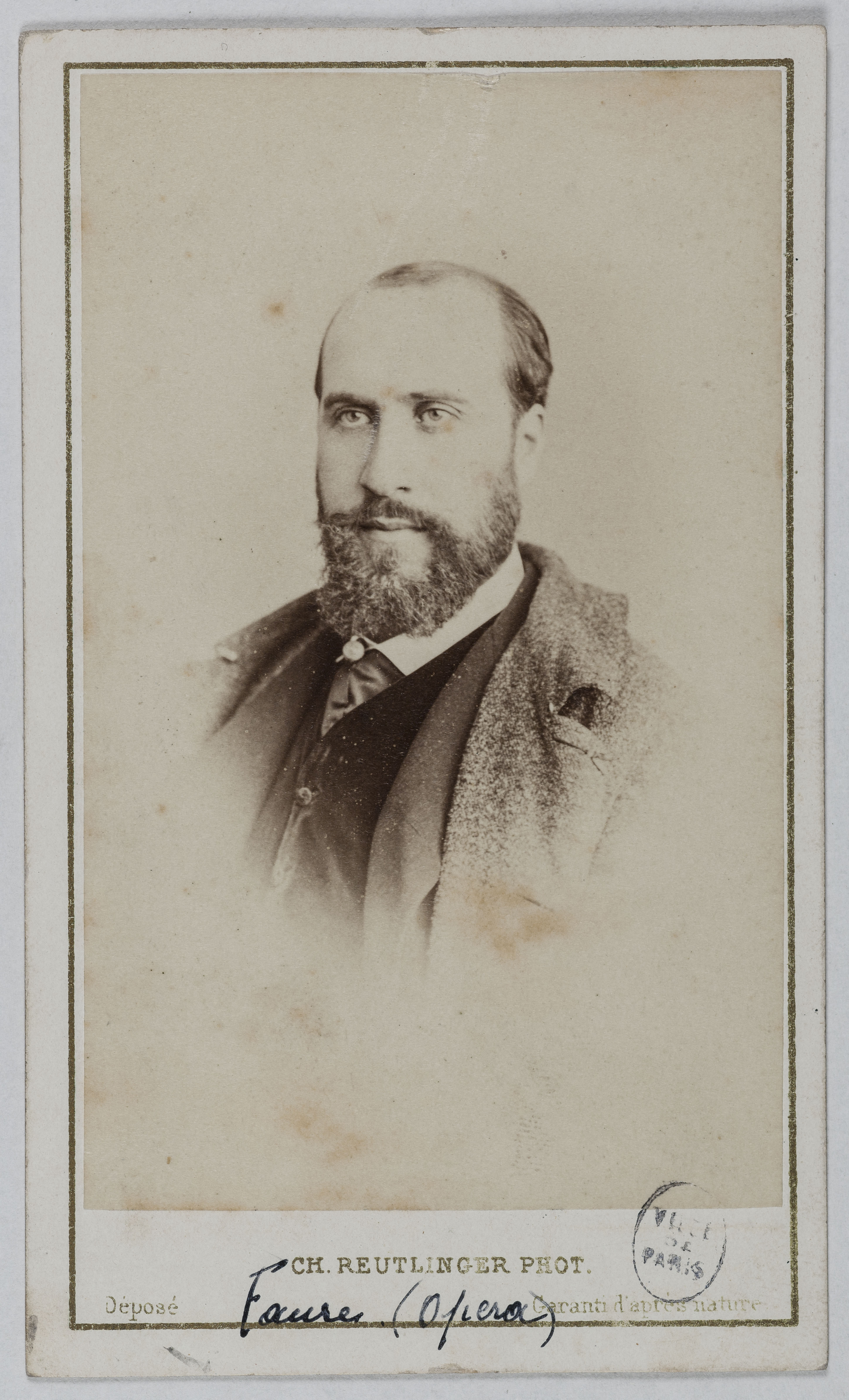 Charles Reutlinger, Portrait de Faure Jean-Baptiste, (1830-1914), (chanteur)