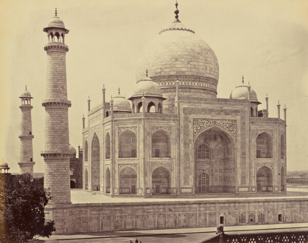 Samuel Bourne, Agra; The Taj, from the Corner of the Quadrangle
