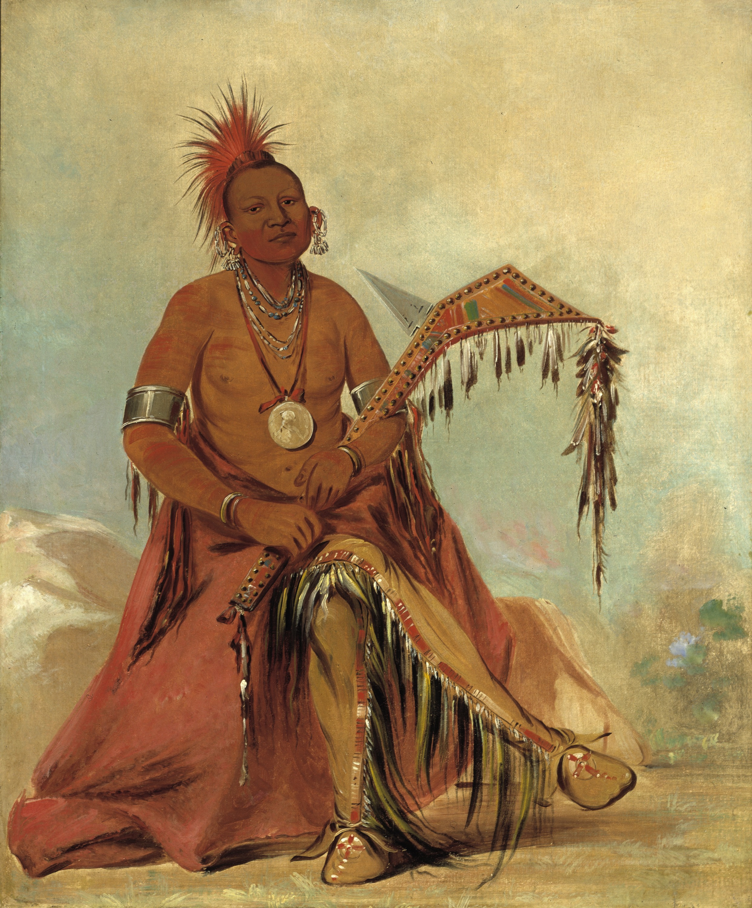 George Catlin, Cler-mónt, First Chief of the Tribe