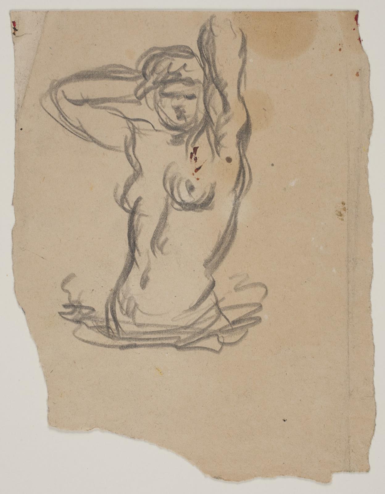 Vilhelm Lundstrøm, Kvindelig figur, halvfigur, som ordner sit hår
