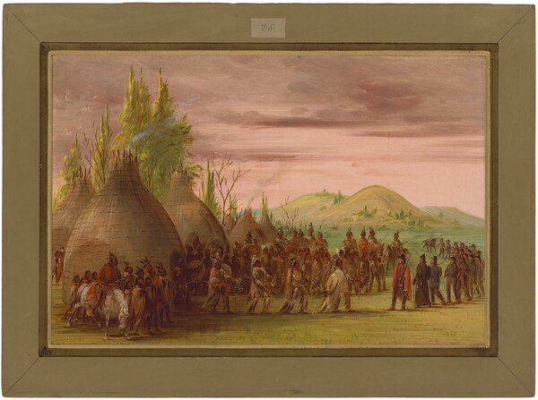 George Catlin, La Salle Received in the Village of the Cenis Indians.  May 6, 1686