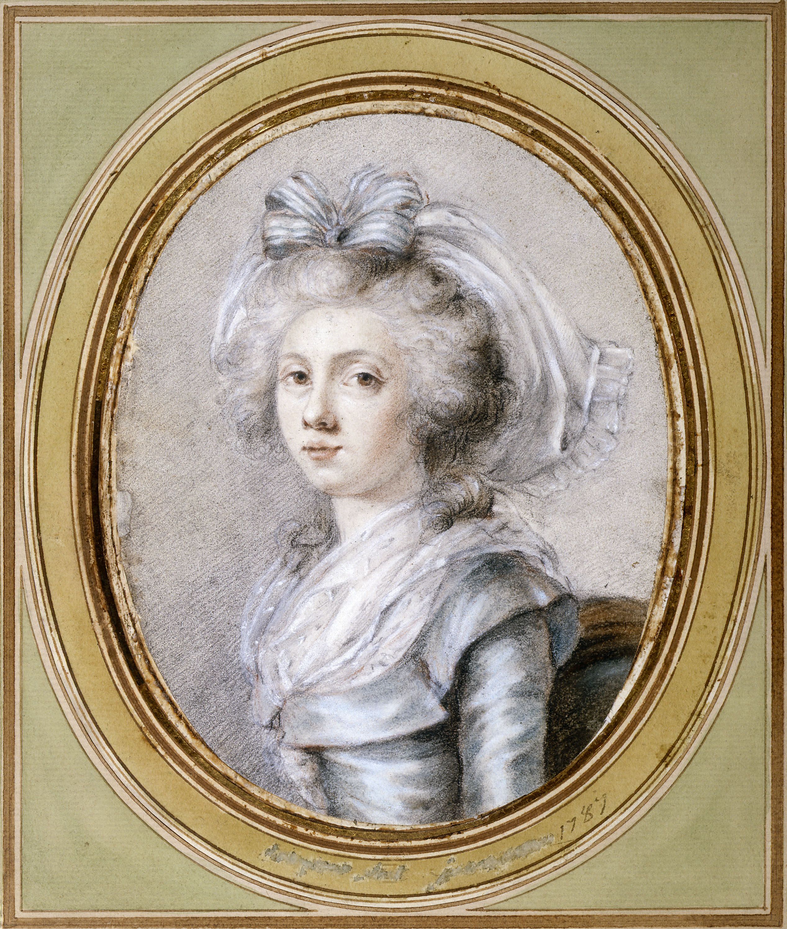 Jean-Michel Moreau, Portrait de jeune fille