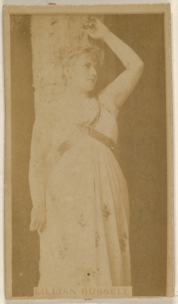 Allen & Ginter, Lillian Russell, from the Actors and Actresses series (N45, Type 8) for Virginia Brights Cigarettes