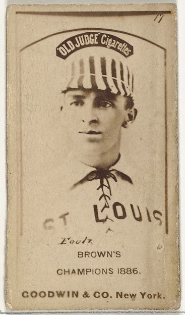 Goodwin & Company, David Luther "Dave" Foutz, St. Louis Browns, from the Old Judge series (N172) for Old Judge Cigarettes