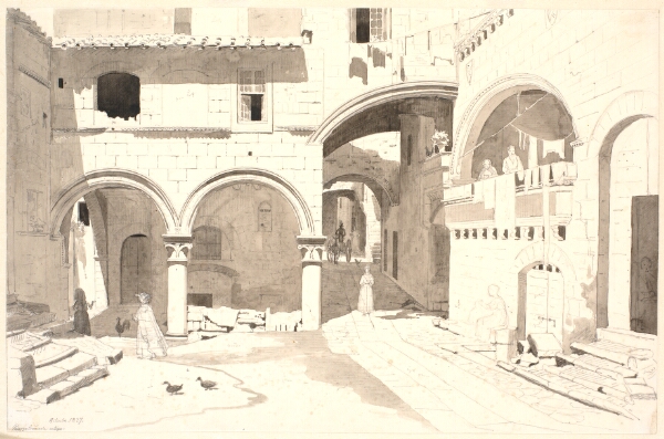 Martinus Rørbye, Piazza San Pellegrino
