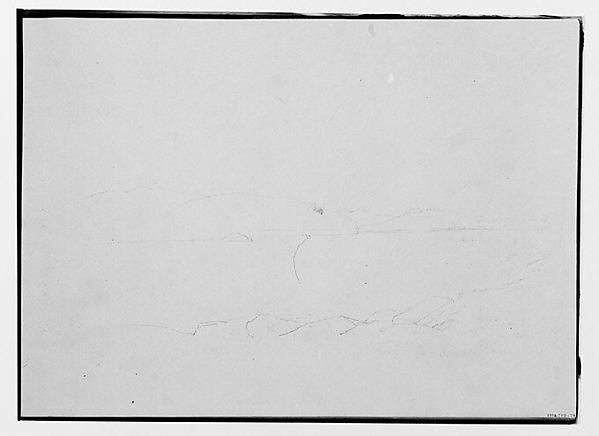 Thomas Hewes Hinckley, Outline of a Lake or River View (from Sketchbook)