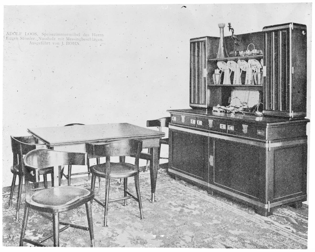 Anonym, Möbel aus dem Speisezimmer der Wohnung Stössler, aus Publikation Das Interieur, 1900