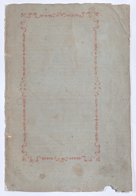 Anonymous, Sheet with red rectangular design